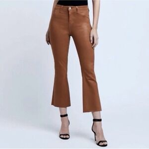 L'AGENCE Kendra High Rise Java Coated Crop Flare‎ Jeans Size 25
